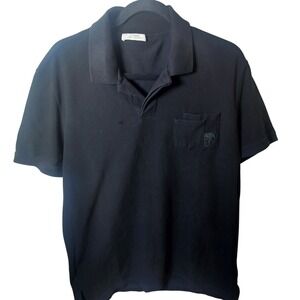 Versace Collection Mens Black Medusa Logo Pocket Polo Shirt XL